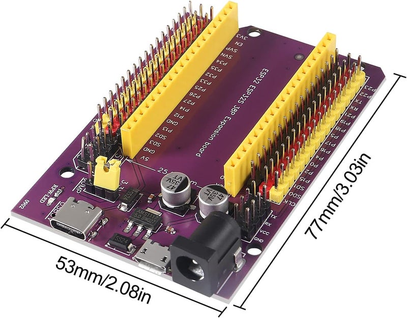AiTrip 3PCS 38PINS ESP32 Development Board Type-C/Micro USB CP2102 WiFi+Bluetooth Dual Core ESP32-DevKitC-32 ESP-WROOM-32 Expansion Board - Image 4